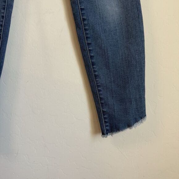 Madewell 10" High Rise Skinny Jeans Tulip Hem Light Blue Distressed Denim Sz 30 - Picture 3 of 10